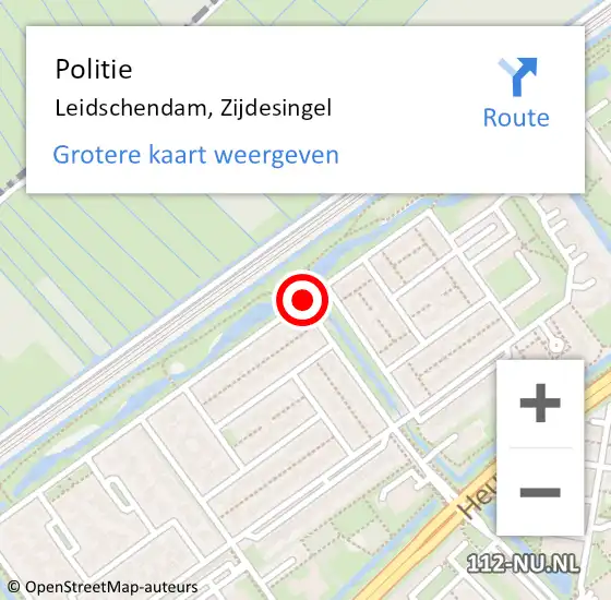 Locatie op kaart van de 112 melding: Politie Leidschendam, Zijdesingel op 7 februari 2015 11:01