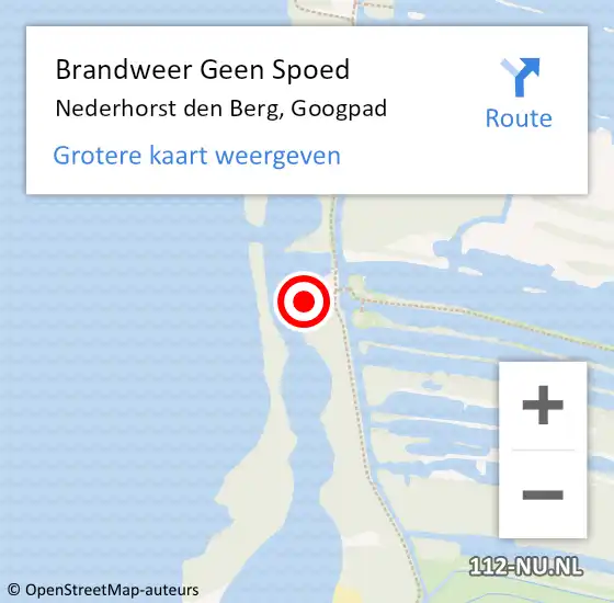 Locatie op kaart van de 112 melding: Brandweer Geen Spoed Naar Nederhorst den Berg, Googpad op 29 oktober 2013 07:29