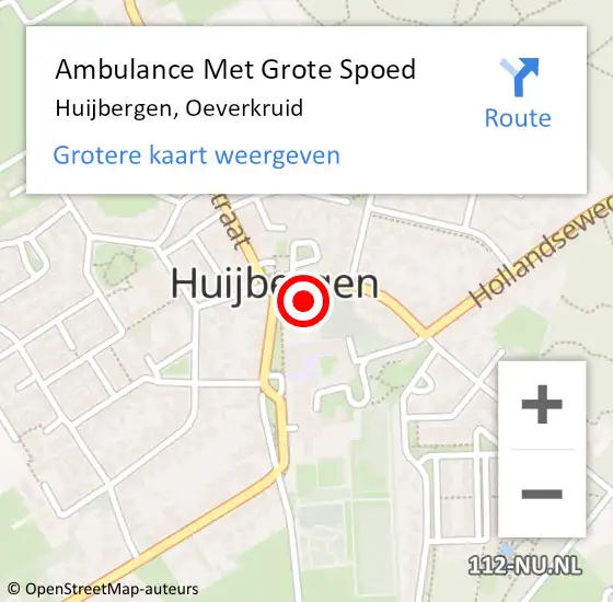 Locatie op kaart van de 112 melding: Ambulance Met Grote Spoed Naar Huijbergen, Oeverkruid op 7 februari 2015 14:30