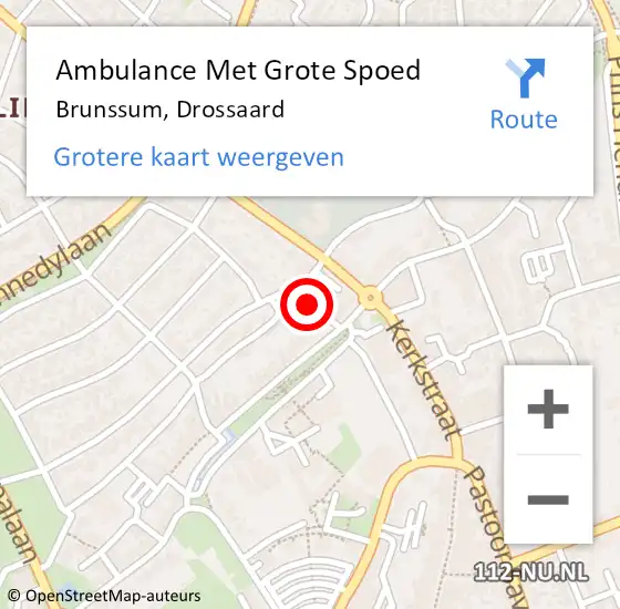 Locatie op kaart van de 112 melding: Ambulance Met Grote Spoed Naar Brunssum, Drossaard op 7 februari 2015 14:47