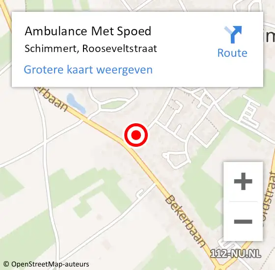 Locatie op kaart van de 112 melding: Ambulance Met Spoed Naar Schimmert, Rooseveltstraat op 8 februari 2015 11:26