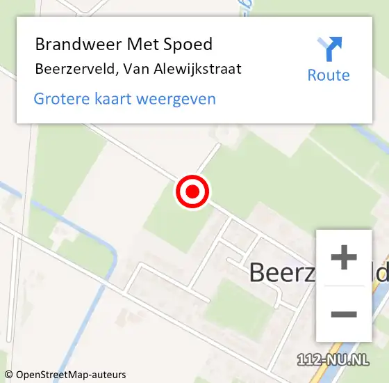 Locatie op kaart van de 112 melding: Brandweer Met Spoed Naar Beerzerveld, Van Alewijkstraat op 29 oktober 2013 09:12