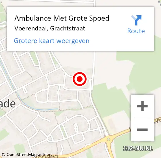 Locatie op kaart van de 112 melding: Ambulance Met Grote Spoed Naar Voerendaal, Grachtstraat op 8 februari 2015 13:18