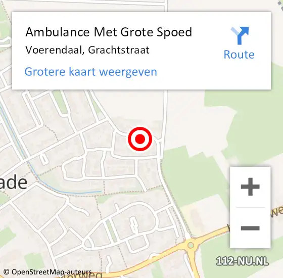 Locatie op kaart van de 112 melding: Ambulance Met Grote Spoed Naar Voerendaal, Grachtstraat op 8 februari 2015 13:25