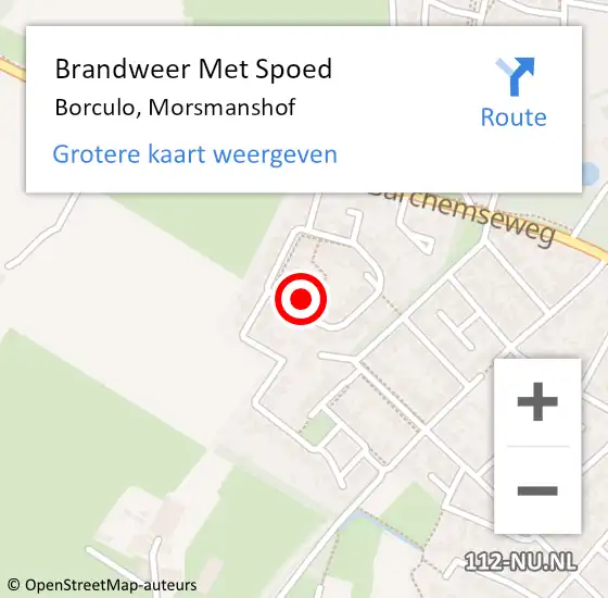 Locatie op kaart van de 112 melding: Brandweer Met Spoed Naar Borculo, Morsmanshof op 29 oktober 2013 10:02