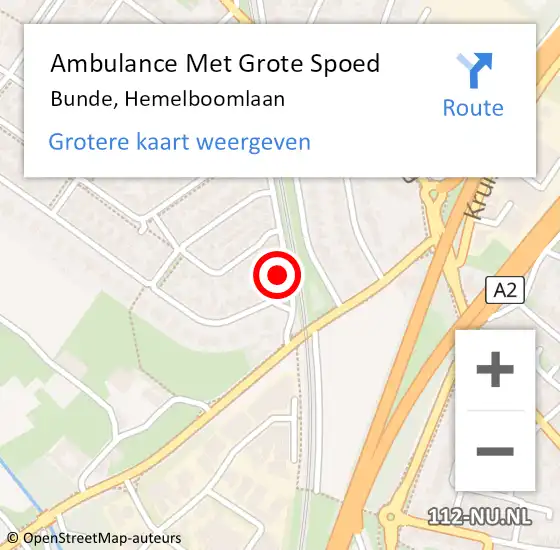 Locatie op kaart van de 112 melding: Ambulance Met Grote Spoed Naar Bunde, Hemelboomlaan op 9 februari 2015 10:00