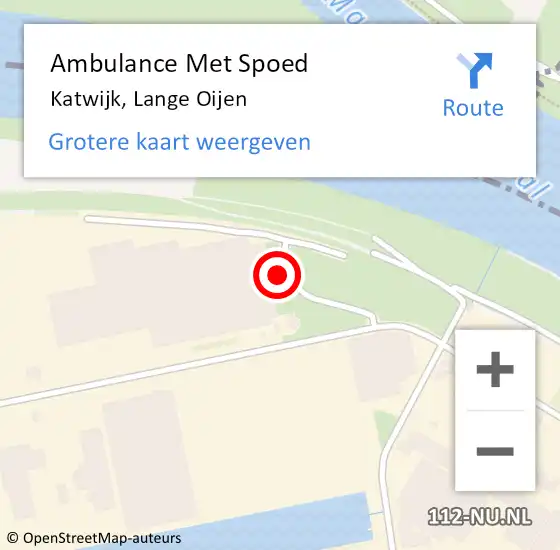 Locatie op kaart van de 112 melding: Ambulance Met Spoed Naar Katwijk, Lange Oijen op 9 februari 2015 10:04