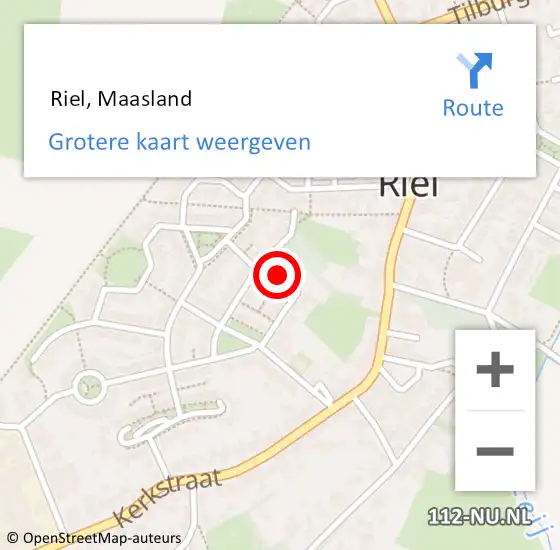 Locatie op kaart van de 112 melding:  Riel, Maasland op 9 februari 2015 12:23