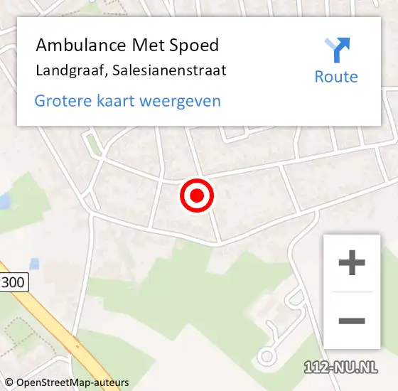 Locatie op kaart van de 112 melding: Ambulance Met Spoed Naar Landgraaf, Salesianenstraat op 10 februari 2015 15:17