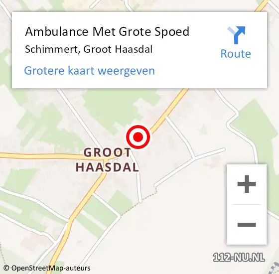 Locatie op kaart van de 112 melding: Ambulance Met Grote Spoed Naar Schimmert, Groot Haasdal op 10 februari 2015 18:35