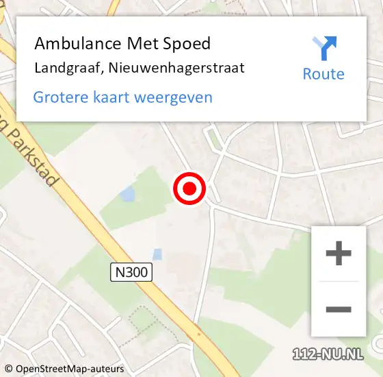 Locatie op kaart van de 112 melding: Ambulance Met Spoed Naar Landgraaf, Nieuwenhagerstraat op 11 februari 2015 02:08