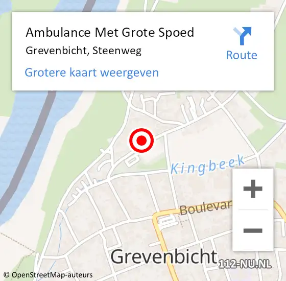 Locatie op kaart van de 112 melding: Ambulance Met Grote Spoed Naar Grevenbicht, Steenweg op 11 februari 2015 02:50