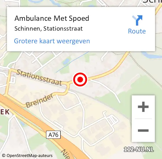 Locatie op kaart van de 112 melding: Ambulance Met Spoed Naar Schinnen, Stationsstraat op 11 februari 2015 11:35
