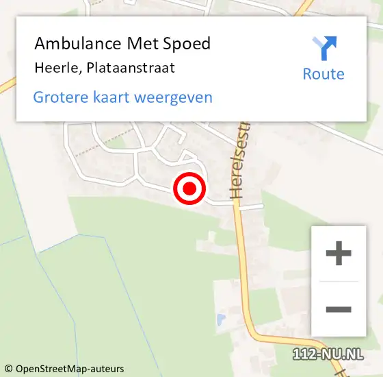 Locatie op kaart van de 112 melding: Ambulance Met Spoed Naar Heerle, Plataanstraat op 11 februari 2015 13:01