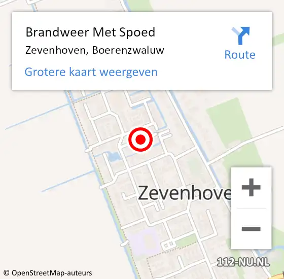 Locatie op kaart van de 112 melding: Brandweer Met Spoed Naar Zevenhoven, Boerenzwaluw op 29 oktober 2013 14:27