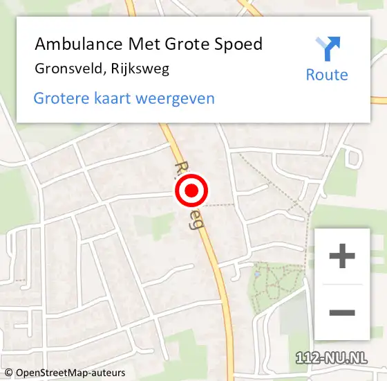 Locatie op kaart van de 112 melding: Ambulance Met Grote Spoed Naar Gronsveld, Rijksweg op 12 februari 2015 12:34