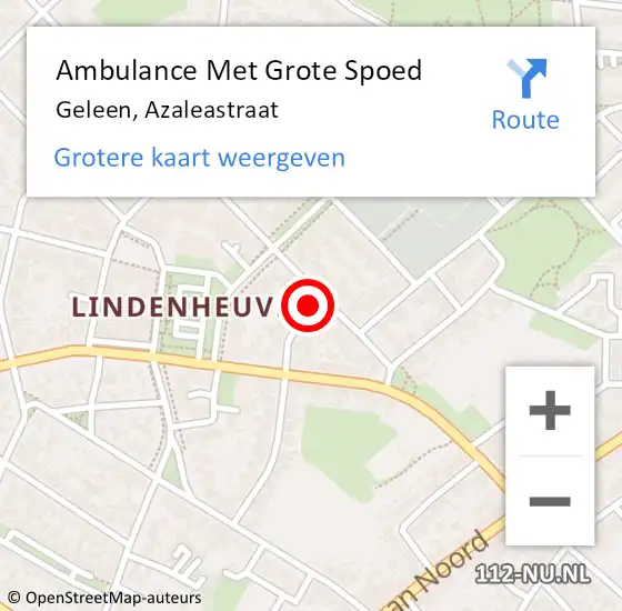 Locatie op kaart van de 112 melding: Ambulance Met Grote Spoed Naar Geleen, Azaleastraat op 12 februari 2015 14:40