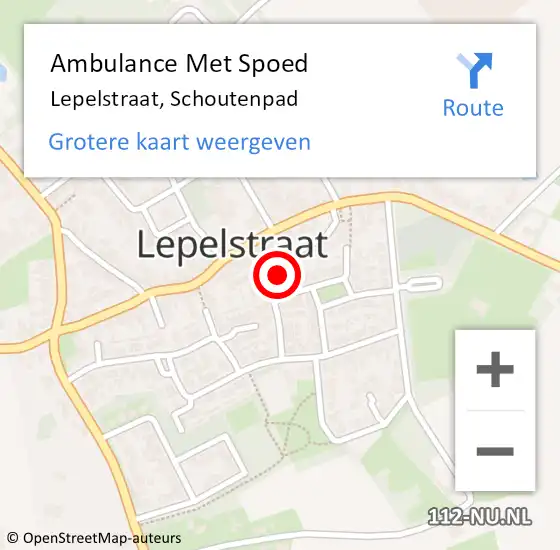 Locatie op kaart van de 112 melding: Ambulance Met Spoed Naar Lepelstraat, Schoutenpad op 12 februari 2015 19:32