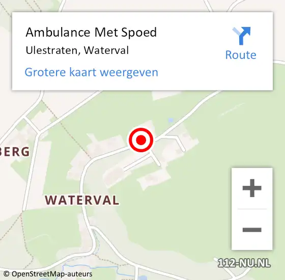 Locatie op kaart van de 112 melding: Ambulance Met Spoed Naar Ulestraten, Waterval op 12 februari 2015 22:50