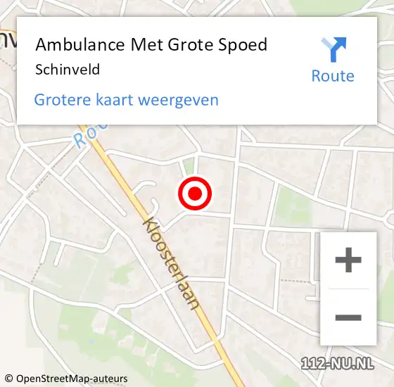 Locatie op kaart van de 112 melding: Ambulance Met Grote Spoed Naar Schinveld op 12 februari 2015 23:26