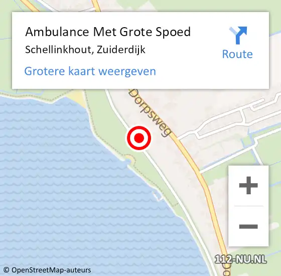 Locatie op kaart van de 112 melding: Ambulance Met Grote Spoed Naar Schellinkhout, Zuiderdijk op 29 oktober 2013 16:17