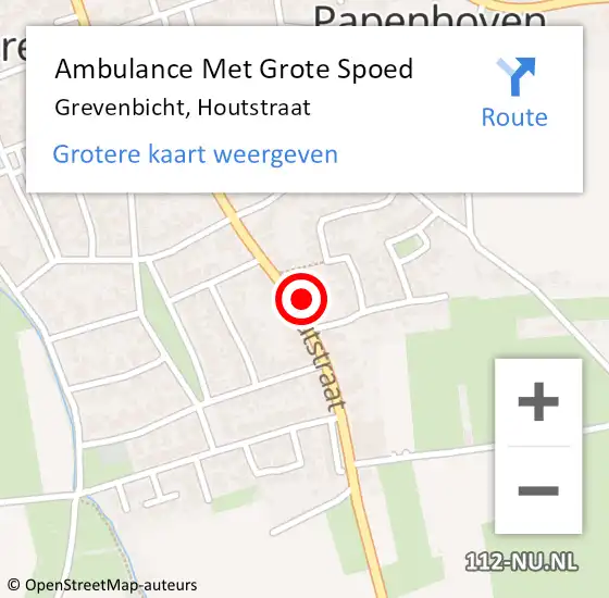 Locatie op kaart van de 112 melding: Ambulance Met Grote Spoed Naar Grevenbicht, Houtstraat op 13 februari 2015 10:39