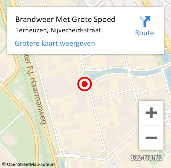 Locatie op kaart van de 112 melding: Brandweer Met Grote Spoed Naar Terneuzen, Nijverheidsstraat op 13 februari 2015 12:00