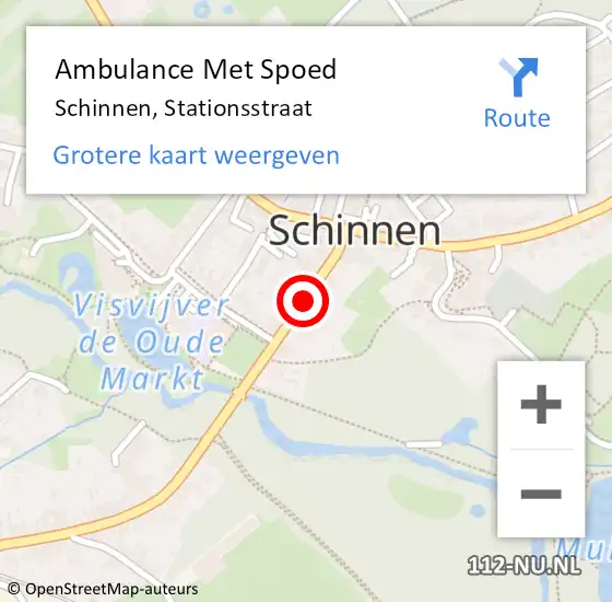 Locatie op kaart van de 112 melding: Ambulance Met Spoed Naar Schinnen, Stationsstraat op 13 februari 2015 16:19