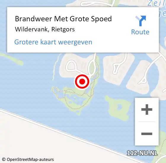 Locatie op kaart van de 112 melding: Brandweer Met Grote Spoed Naar Wildervank, Rietgors op 13 februari 2015 18:54