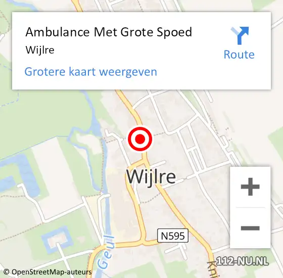 Locatie op kaart van de 112 melding: Ambulance Met Grote Spoed Naar Wijlre op 13 februari 2015 20:12