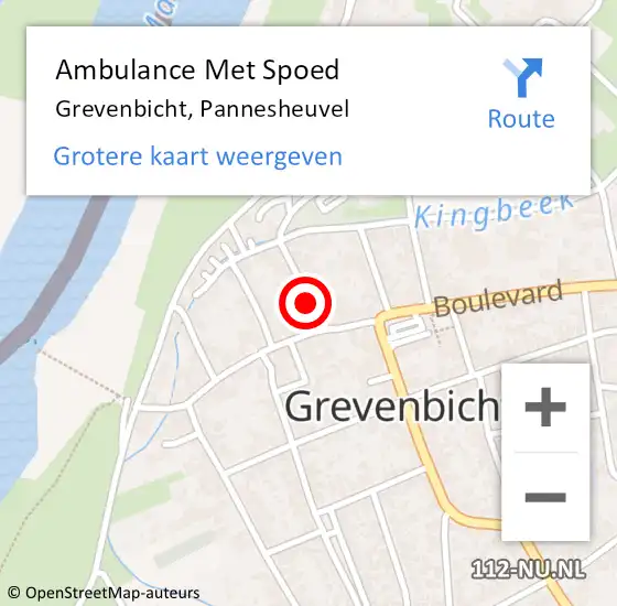 Locatie op kaart van de 112 melding: Ambulance Met Spoed Naar Grevenbicht, Pannesheuvel op 14 februari 2015 07:05