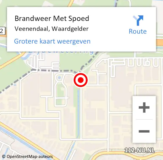 Locatie op kaart van de 112 melding: Brandweer Met Spoed Naar Veenendaal, Waardgelder op 29 oktober 2013 19:18