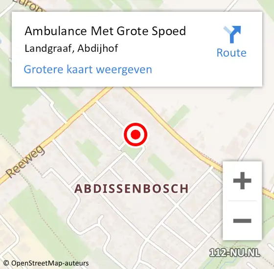 Locatie op kaart van de 112 melding: Ambulance Met Grote Spoed Naar Landgraaf, Abdijhof op 29 oktober 2013 19:28