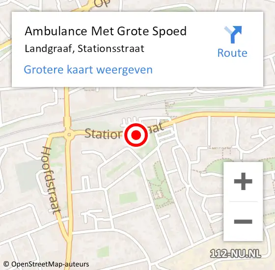 Locatie op kaart van de 112 melding: Ambulance Met Grote Spoed Naar Landgraaf, Stationsstraat op 14 februari 2015 18:57