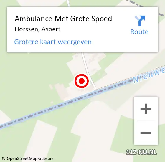 Locatie op kaart van de 112 melding: Ambulance Met Grote Spoed Naar Horssen, Aspert op 15 februari 2015 06:13