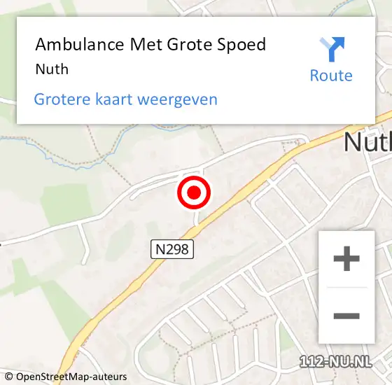 Locatie op kaart van de 112 melding: Ambulance Met Grote Spoed Naar Nuth op 15 februari 2015 15:14