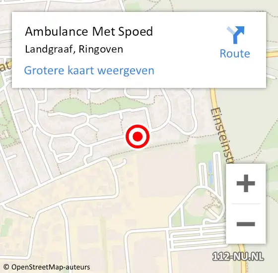 Locatie op kaart van de 112 melding: Ambulance Met Spoed Naar Landgraaf, Ringoven op 17 februari 2015 09:12