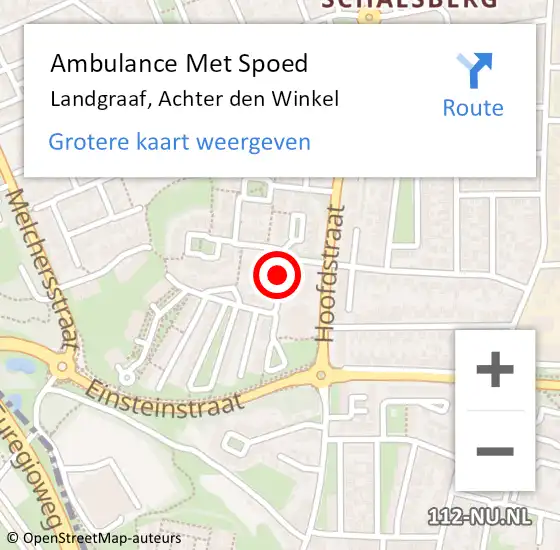 Locatie op kaart van de 112 melding: Ambulance Met Spoed Naar Landgraaf, Achter den Winkel op 17 februari 2015 11:52