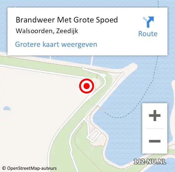 Locatie op kaart van de 112 melding: Brandweer Met Grote Spoed Naar Walsoorden, Zeedijk op 17 februari 2015 14:15