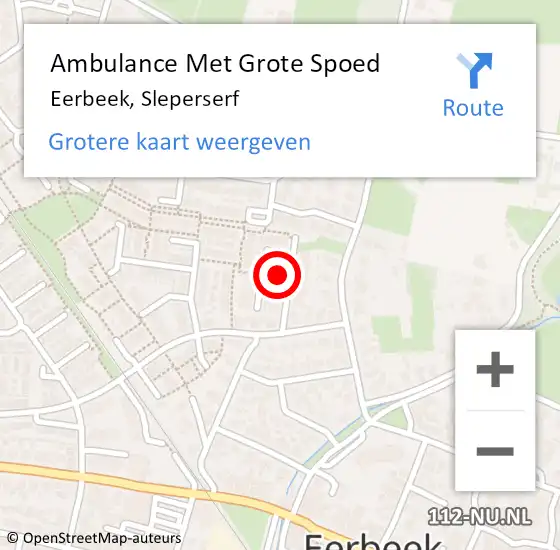 Locatie op kaart van de 112 melding: Ambulance Met Grote Spoed Naar Eerbeek, Sleperserf op 17 februari 2015 19:54