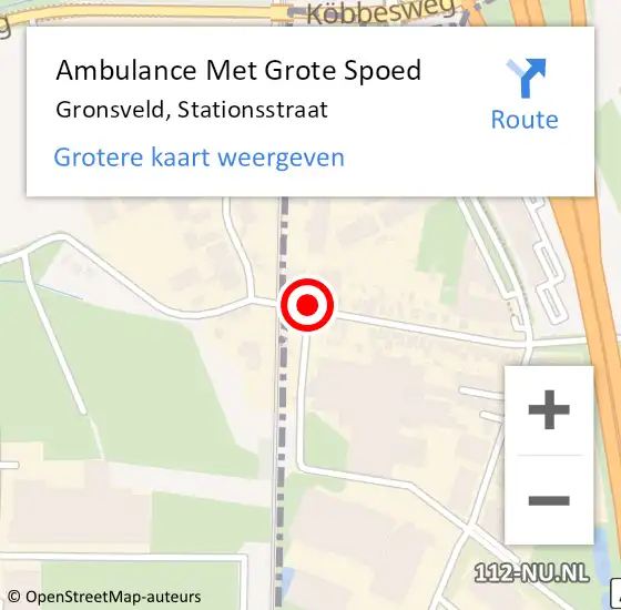 Locatie op kaart van de 112 melding: Ambulance Met Grote Spoed Naar Gronsveld, Stationsstraat op 30 oktober 2013 09:15