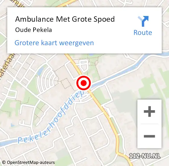 Locatie op kaart van de 112 melding: Ambulance Met Grote Spoed Naar Oude Pekela op 30 oktober 2013 10:07