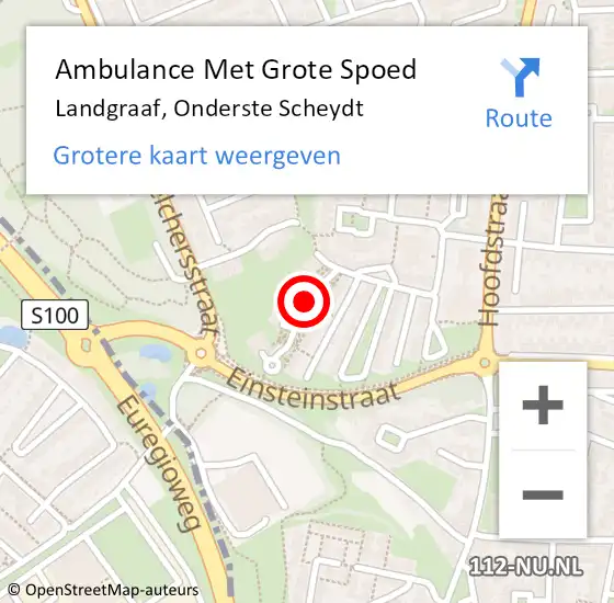 Locatie op kaart van de 112 melding: Ambulance Met Grote Spoed Naar Landgraaf, Onderste Scheydt op 18 februari 2015 17:44