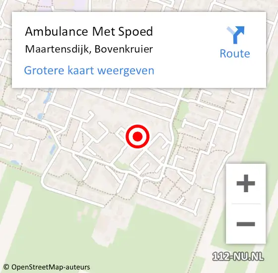 Locatie op kaart van de 112 melding: Ambulance Met Spoed Naar Maartensdijk, Bovenkruier op 19 februari 2015 05:44