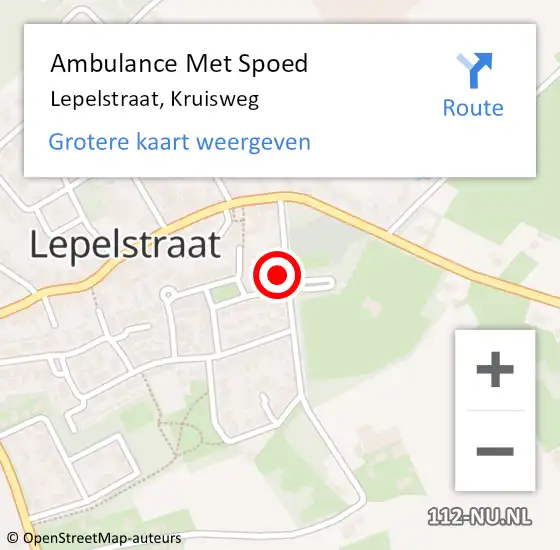 Locatie op kaart van de 112 melding: Ambulance Met Spoed Naar Lepelstraat, Kruisweg op 19 februari 2015 08:40