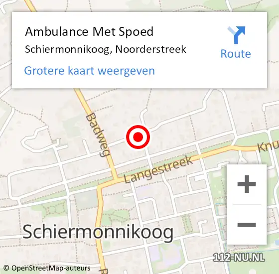 Locatie op kaart van de 112 melding: Ambulance Met Spoed Naar Schiermonnikoog, Noorderstreek op 19 februari 2015 09:30