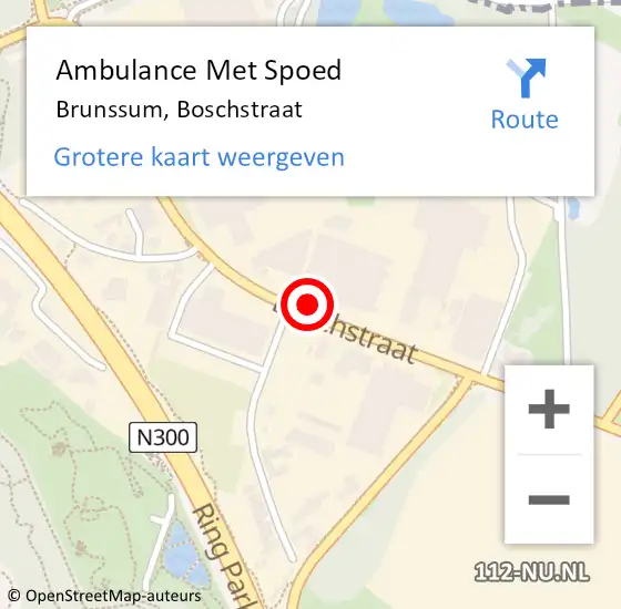 Locatie op kaart van de 112 melding: Ambulance Met Spoed Naar Brunssum, Boschstraat op 19 februari 2015 11:07