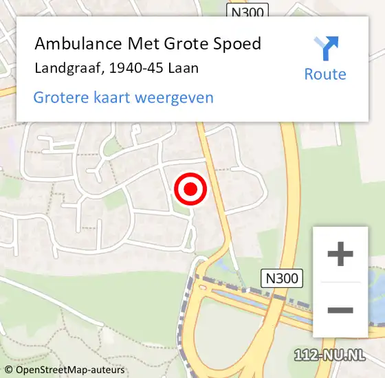 Locatie op kaart van de 112 melding: Ambulance Met Grote Spoed Naar Landgraaf, 1940-45 Laan op 19 februari 2015 19:54