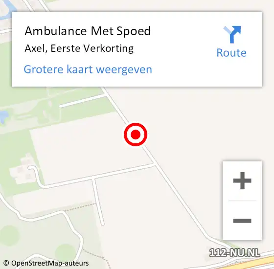 Locatie op kaart van de 112 melding: Ambulance Met Spoed Naar Axel, Eerste Verkorting op 19 februari 2015 21:58