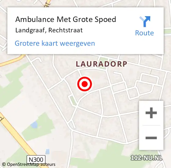Locatie op kaart van de 112 melding: Ambulance Met Grote Spoed Naar Landgraaf, Rechtstraat op 20 februari 2015 15:35